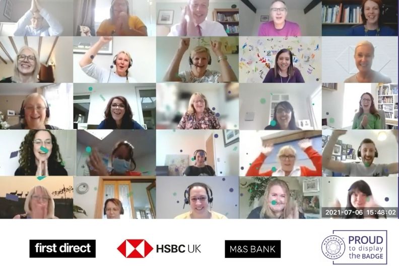HSBC UK, first direct, M&S Bank celebrating their achievement of being the first Independently Accredited Menopause Friendly Employer