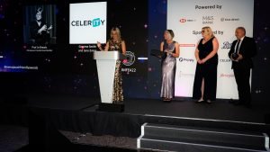 Louise Minchin introducing award category at The Menopause Friendly Employer Awards 2022