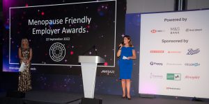 Louise Minchin and The Rt Hon Caroline Nokes MP (Chair of the Women and Equalities Committee) at The Menopause Friendly Employer Awards 2022