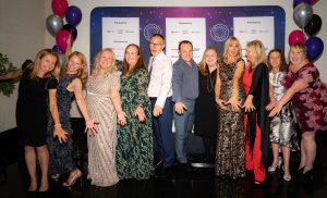 The HSBC, first direct and M&S Bank team (Headline Sponsor and award-winners) with Louise Minchin at The Menopause Friendly Employer Awards 2022