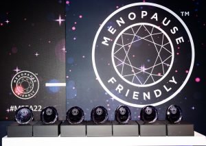 Trophies displayed at The Menopause Friendly Employer Awards 2022