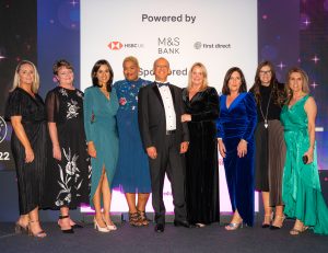 The Bristol Myers Squibb team on stage at The Menopause Friendly Employer Awards 2022