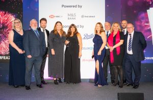 Team on stage at The Menopause Friendly Employer Awards 2022