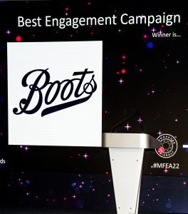 Boots being announced as the winner of The Best Engagement Campaign Award at The Menopause Friendly Employer Awards 2022