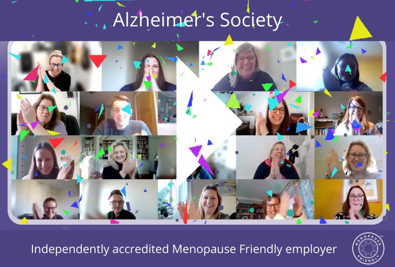 Alzheimer's Society achieves independent accreditation as a Menopause Friendly Employer