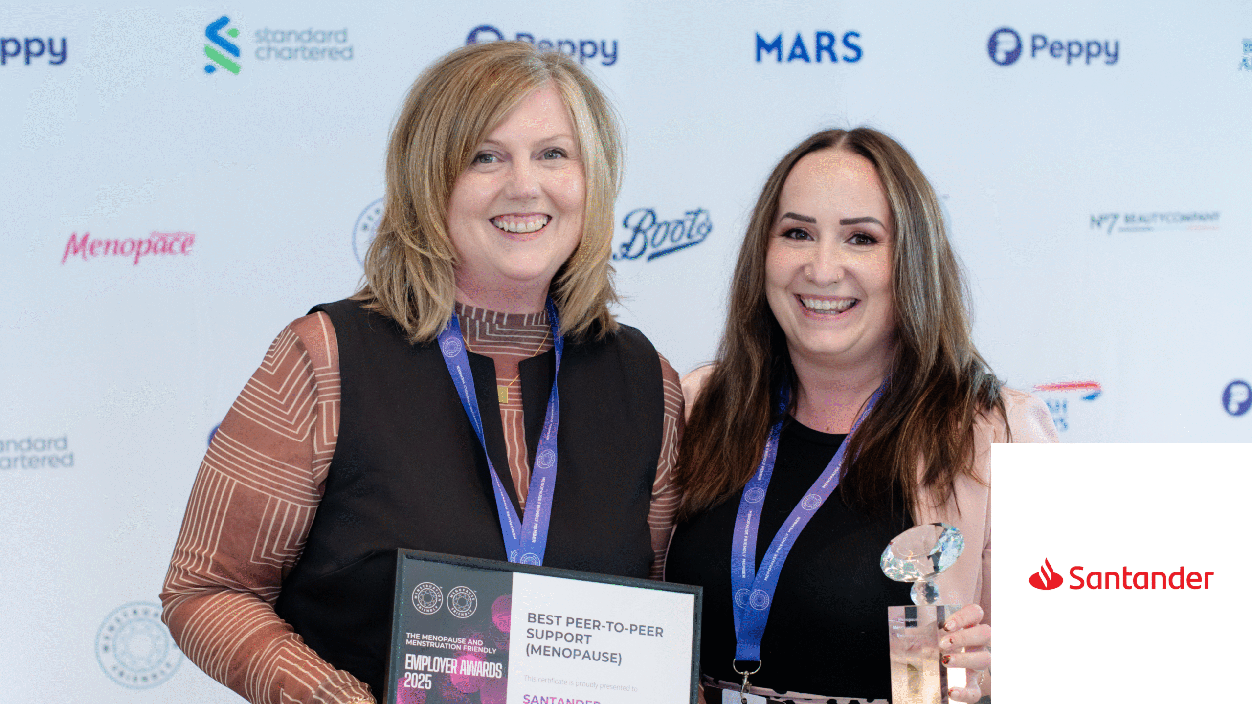 Santander - Best Peer to Peer Support - Menopause and Menstruation Friendly Employer Awards 2025
