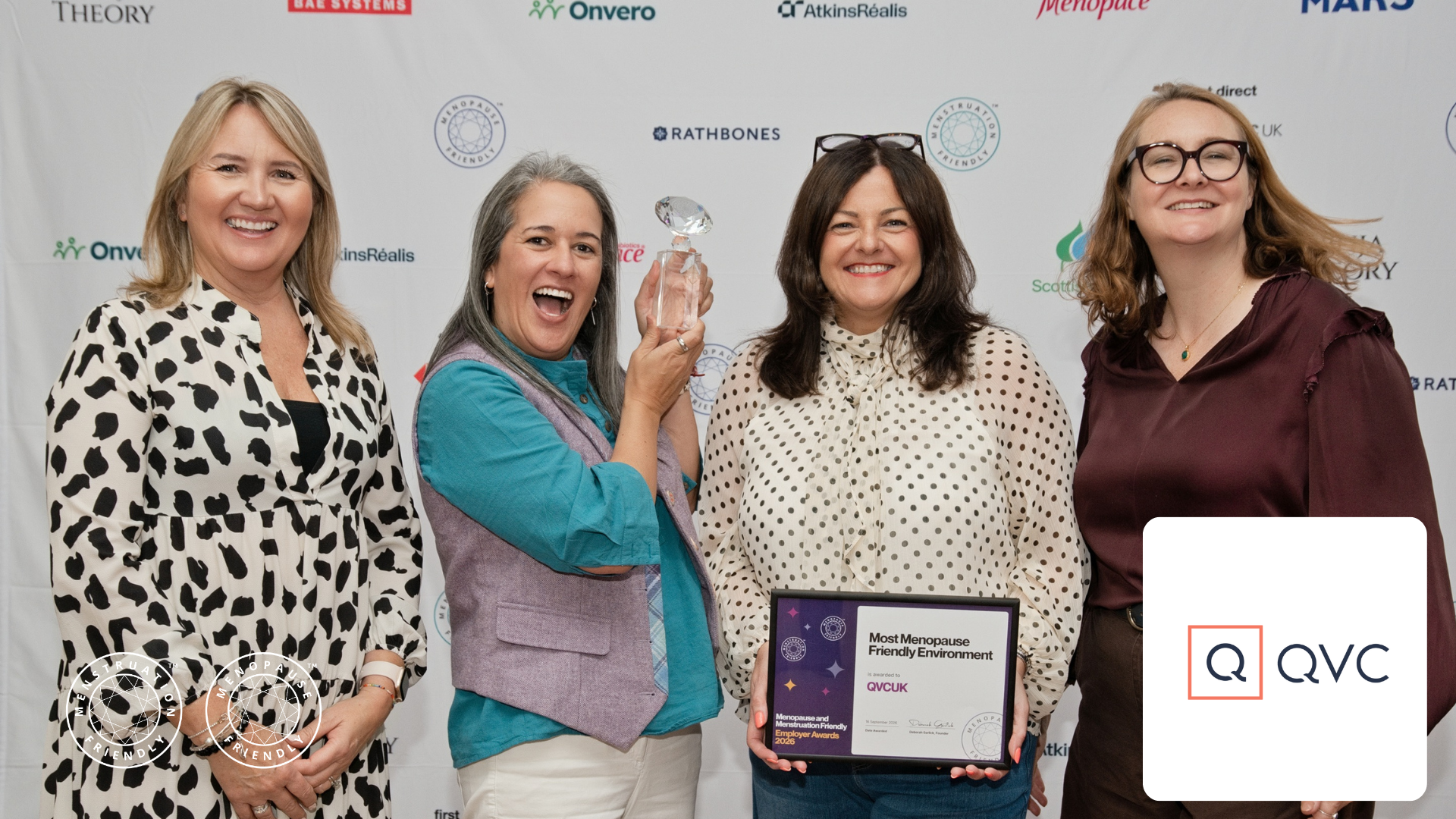 QVCUK - Joint Winner of Most Menopause Friendly Environment Award at the 2026 Menopause & Menstruation Friendly Employer Awards