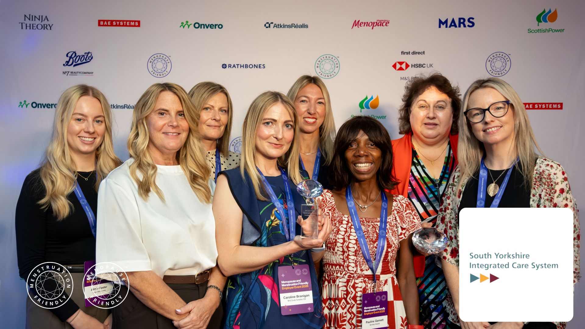 South Yorkshire ICS, winner of Best Engagement Campaign at the 2026 Menopause & Menstruation Friendly Employer Awards.(Matthew Jones Photography)