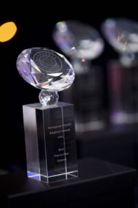 Awards on display at The Menopause Friendly Employer Awards 2024 Awards on display at The Menopause Friendly Employer Awards 2024