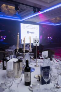 Table settings at The Menopause Friendly Employer Awards 2024 Table settings at The Menopause Friendly Employer Awards 2024